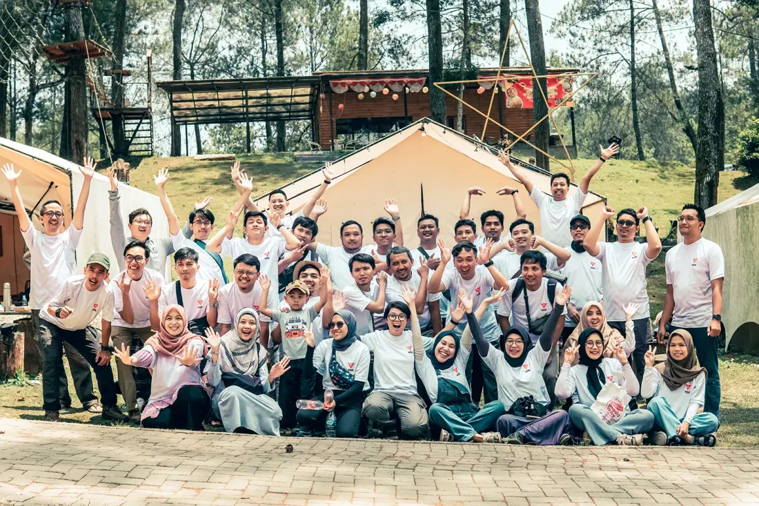 The Indonesian studio together on a team trip